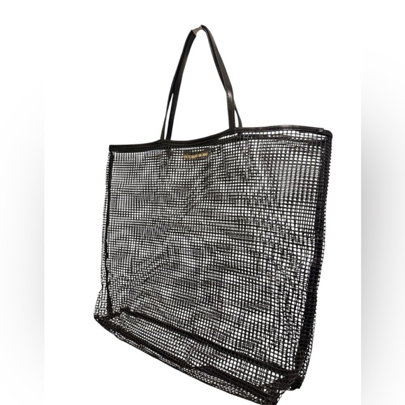 Victoria’s Secret Black Mesh Tote Bag is perfect for shopping, beach…. - Picture 2 of 9
